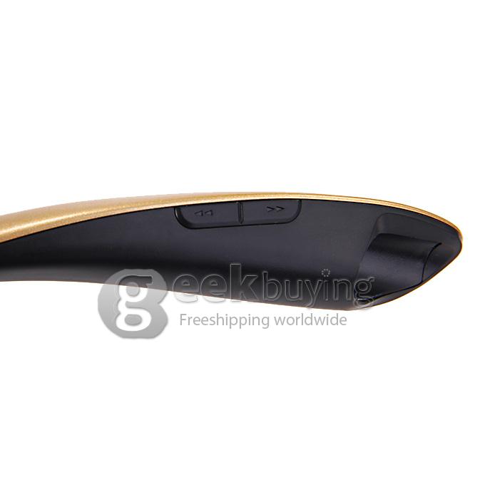 HBS-800 Bluetooth Wireless Headset Headphone Neck Earphone with Mic for iPhone Samsung HTC - Gold
