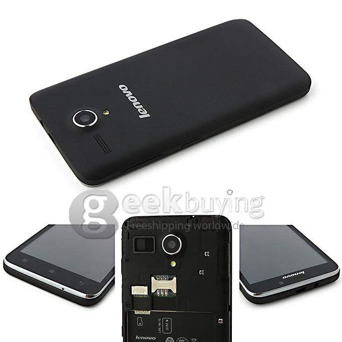 Lenovo A606 MTK6582 Quad Core 1.3GHz 5.0 Inch Smartphone Android 4.4 OS 512MB RAM 4GB ROM 5.0MP 4G LTE - Black