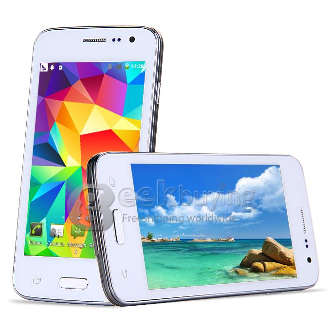 MIXC S5i 4.0Inch Android Phone Spreadtrum SC6820 1.0GHz SmartPhone CPU WVGA Screen Android 4.2 OS Dual Camera- White