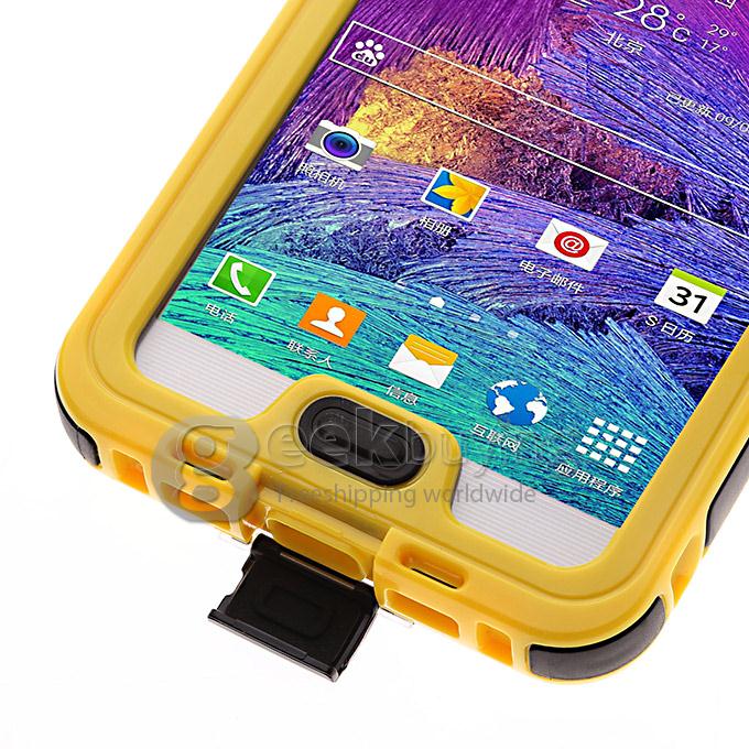 Waterproof Shockproof Dirt/SnowProof Cover Protective Case for for Samsung Note 4 N9100 - Yellow