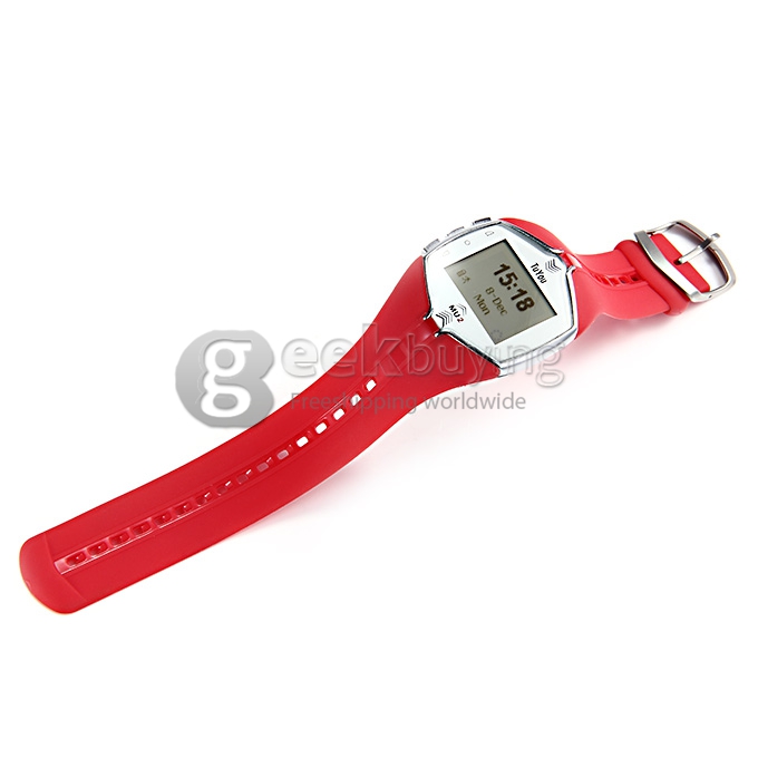 MU2 Unisex Bluetooth Smart Silicone Band Wrist Watch Activity Health Sleep Monitor Mate for Android iOS Mobile - Red