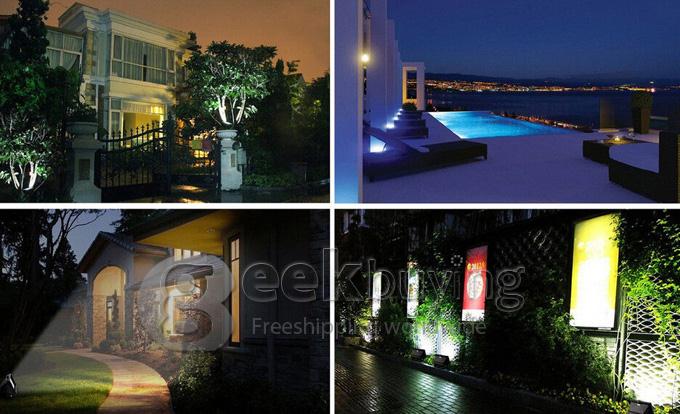 IP65 10W 900Lm IR Infrared Motion Sensor LED Flood Light Garden Lamp - Warm White