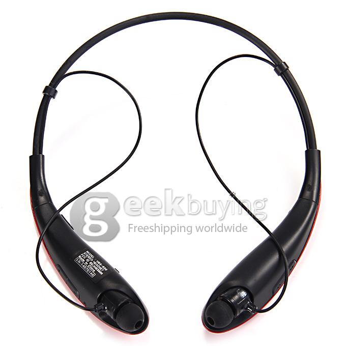 HBS-800 Bluetooth Wireless Headset Headphone Neck Earphone with Mic for iPhone Samsung HTC - Red