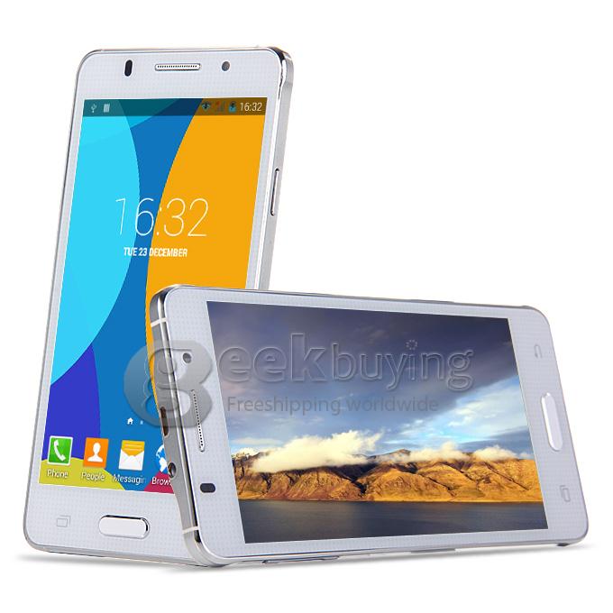 MPIE S168 5.0Inch Android 4.4 Smartphone FWVGA MTK6572 Dual Core 1.0GHz 512MB+4GB 3G GPS Dual Camera - White