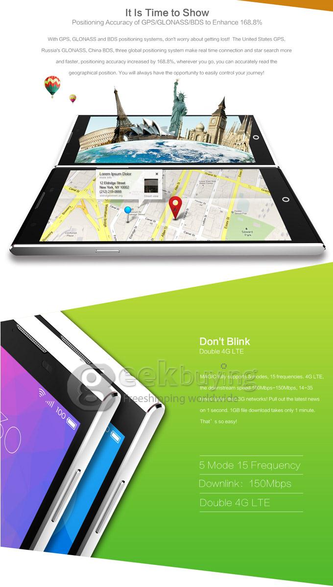 ZOPO ZP920 4G LTE Android 4.4 Smartphone 5.2 Inch IPS FHD Screen MTK6752 Octa Core 2GB RAM 16GB ROM 13.2MP GPS Wifi Miracast - Black