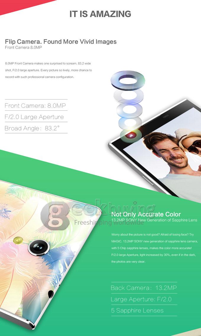 ZOPO ZP920 4G LTE Android 4.4 Smartphone 5.2 Inch IPS FHD Screen MTK6752 Octa Core 2GB RAM 16GB ROM 13.2MP GPS Wifi Miracast - Black
