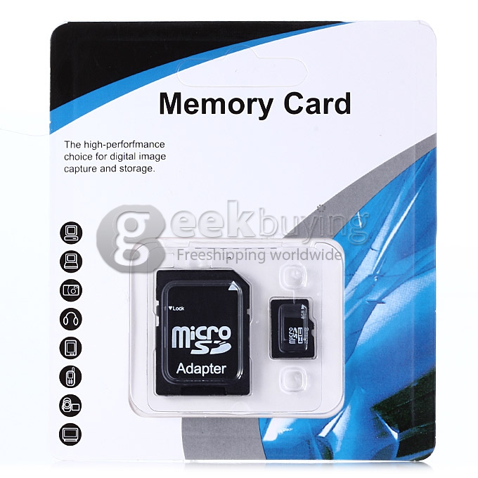 High Speed 8GB TF card Micro SD Card with SD Adapter (Black)
