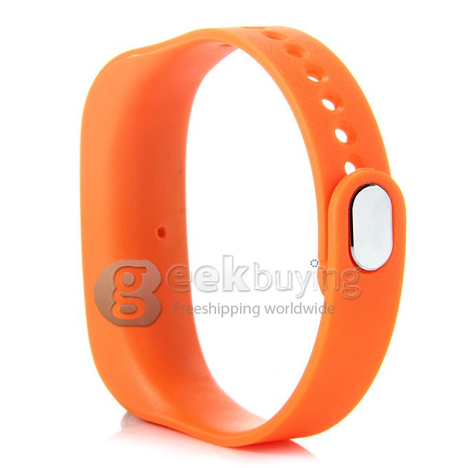 Waterproof E02 Sport Bluetooth 4.0 Smart Wrist Watch Bracelet for iOS Android Video Remote Anti-lost Pedometer - Orange