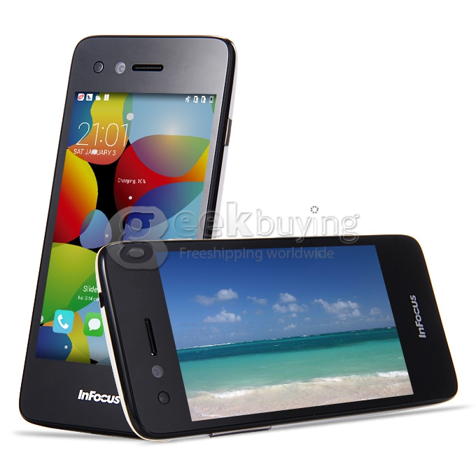 Foxconn InFocus M2 4.2 Inch Snapdragon MSM8926 Quad Core 1.2GHz Smartphone Android 4.4 1GB 8GB 4G LTE HD 8MP 8MP - White