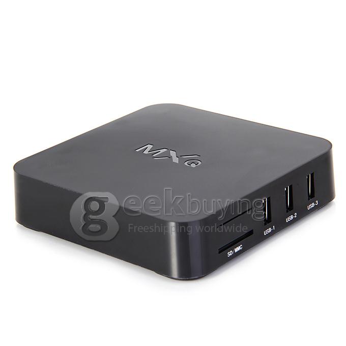 MXQ Amlogic S805 Smart Android TV Box 1GB RAM 8G ROM 1080P H.265 Hardwar Decode WIFI Miracast DLNA - Black