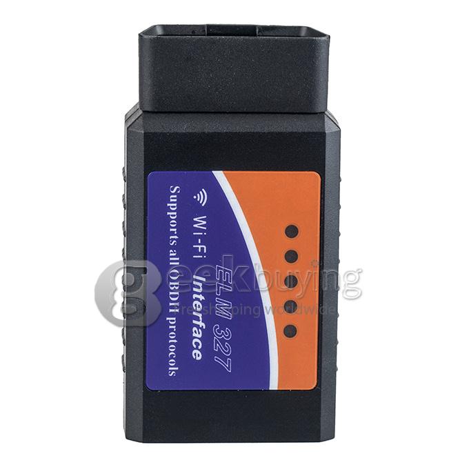 ELM327 OBD Wi-Fi Auto Car Diagnostic Tool for IPHONE / Android Phones - Black + Orange + Blue
