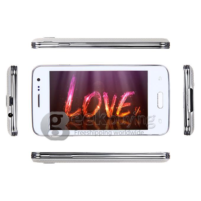 MIXC S5i 4.0Inch Android Phone Spreadtrum SC6820 1.0GHz SmartPhone CPU WVGA Screen Android 4.2 OS Dual Camera- White
