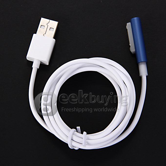 Magnetic Charging Cable Adapter USB Cable LED Smart Prompt for Sony Xperia Z3 Z2 Z1 - Blue