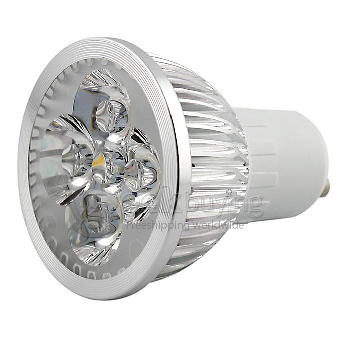 4W U10 4LEDs Spot Light Downlight Lamp Bulb AC100-240V(10pcs)- Cold White