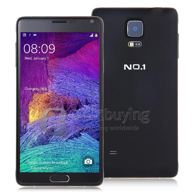 NO.1 Note 4 5.7inch 3G MTK6582 Quad-Core 1.3GHz Smartphone Android 4.4 1GB RAM 8GB ROM 8.0MP+5.0MP HD Air Gesture- Black