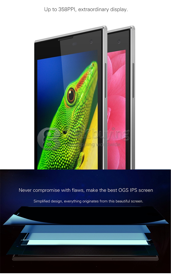 INEW V7 MTK6582 Quad Core 1.3GHz 5.0 Inch Smartphone Android 4.4 OS 2GB RAM 16GB ROM 16.0MP 3G/GPS - White