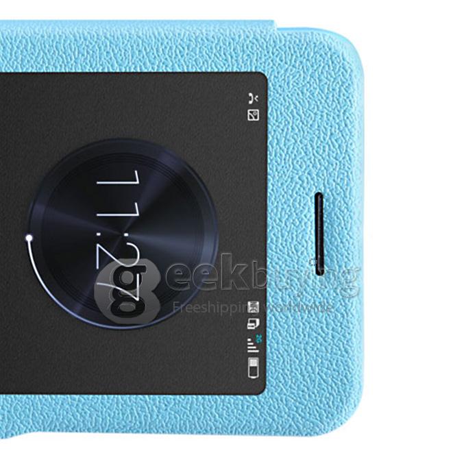 Nillkin Fresh Series Polycarbonate Flip Stand Cover Leather Case for HUAWEI Honor 4X - Blue