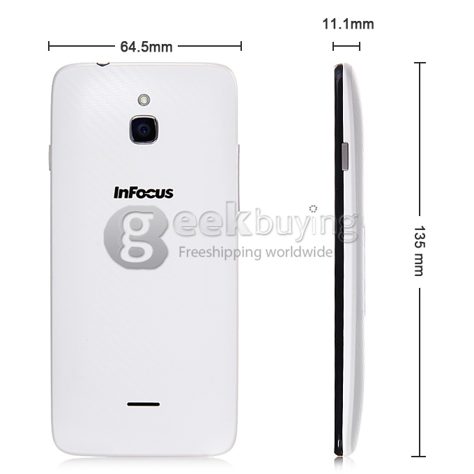 Foxconn InFocus M2 4.2 Inch Snapdragon MSM8926 Quad Core 1.2GHz Smartphone Android 4.4 1GB 8GB 4G LTE HD 8MP 8MP - White