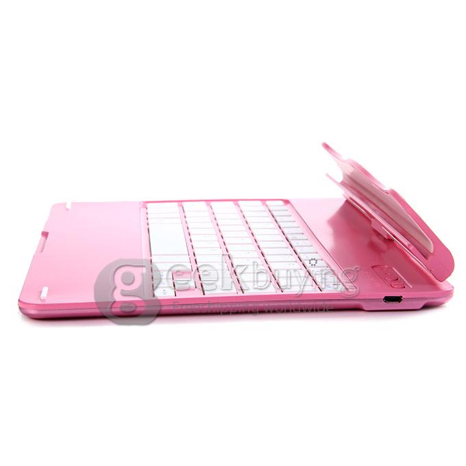 New Portable Keyboard for iPad Air 2 th Bluetooth Keyboard 360 Rotating 180 Flip - Pink