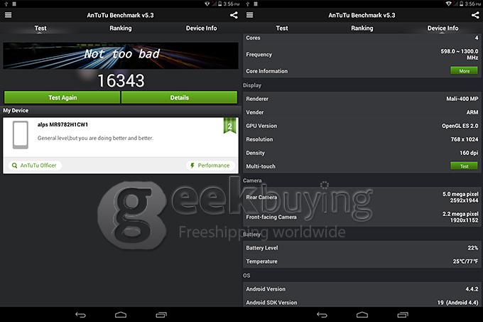 AM984 MTK8382 Quad Core 9.7 Inch Tablet PC Android 4.4 OS 3G Call 1GB/16GB IPS 1024*768 BT - Silver