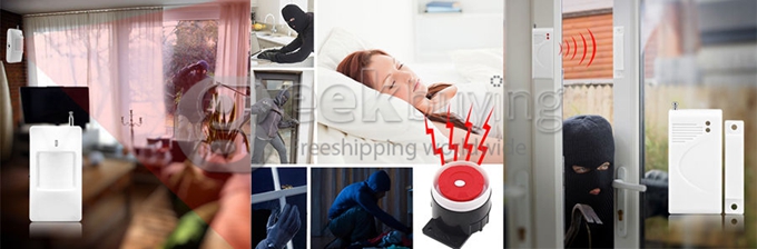 YA-8218-GSM-3 App Controlled Wireless&Wired GSM PSTN Home Alarm Security System Auto Dialer