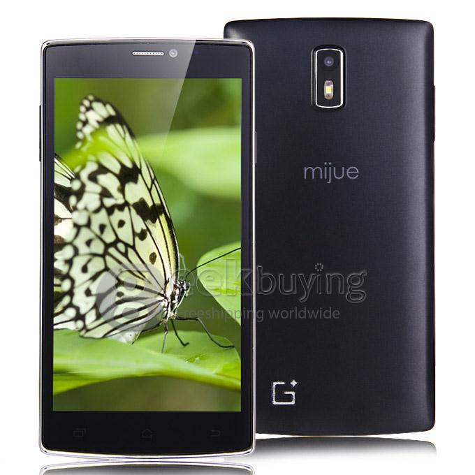 MIJUE G6 5.5inch MTK6572W Dual Core 1.2GHz Smartphone QHD Android 4.4 4GB ROM 2MP+0.3MP 3G GPS Dual SIM Smart Wake-Black