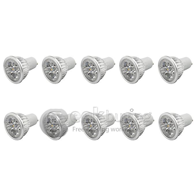 4W U10 4LEDs Spot Light Downlight Lamp Bulb AC100-240V(10pcs) - Warm White