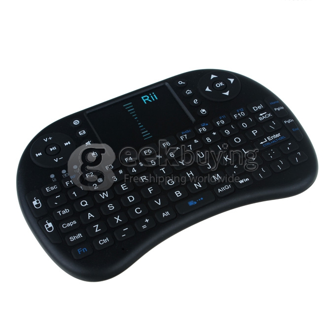 Rii Mini i8 Multi-media Remote Control and Touchpad Function Handheld Keyboard - Black
