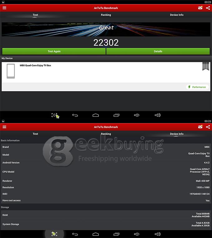 Geniatech MyGica ATV582 4K XBMC TV BOX Amlogic S802-B Quad Core Android 4.4 1G RAM 8G EMMC Bluetooth Dolby Google GMS - Black