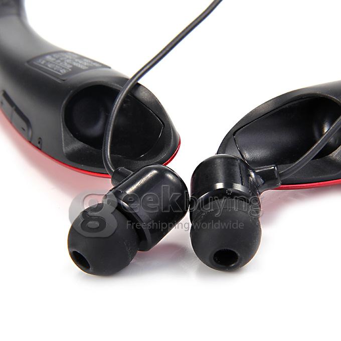 HBS-800 Bluetooth Wireless Headset Headphone Neck Earphone with Mic for iPhone Samsung HTC - Red