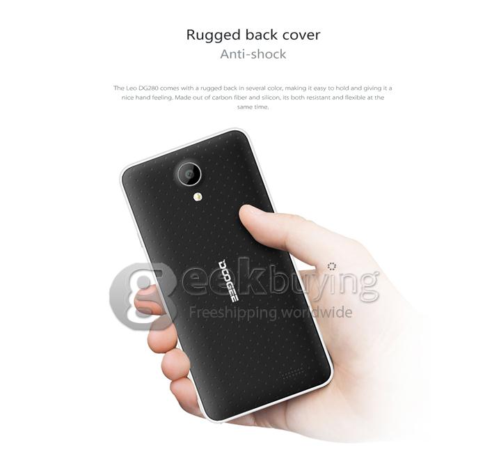Doogee LEO DG280 MTK6582 Quad Core 1.3GHz 4.5Inch Smartphone Android 4.4 OS 1GB RAM 8GB ROM Dual Cameras 3G GPS - Blue
