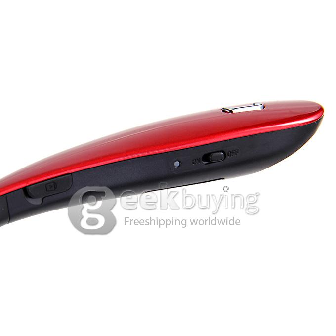HBS-800 Bluetooth Wireless Headset Headphone Neck Earphone with Mic for iPhone Samsung HTC - Red