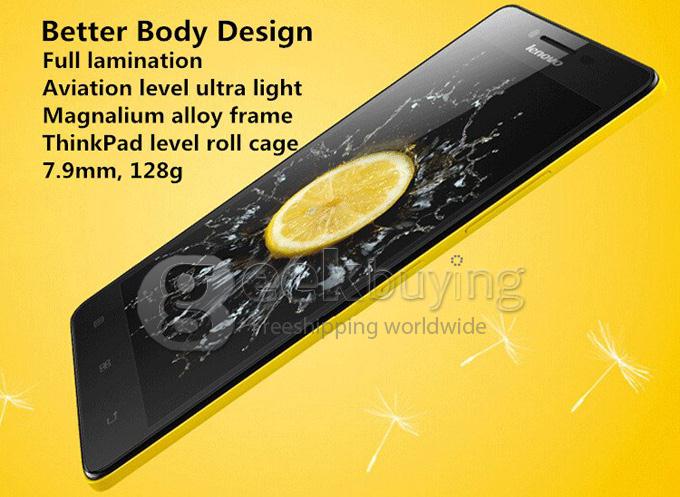 Lenovo Lemo K3 Qualcomm MSM8916 Quad Core 64bit 4G LTE Smartphone 5.0inch IPS HD Android 4.4 1GB RAM 16GB ROM 8MP Camera