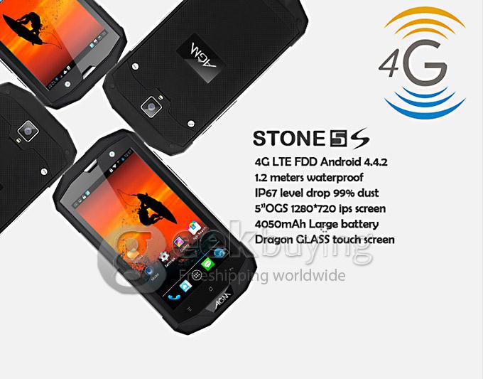 AGM STONE 5S IP67 Qualcomm MSM8926 Quad Core 1.2GHz Waterproof Smartphone 5.0 inch Android 4.4 1GB 8GB 8.0MP 4G LTE - Silver