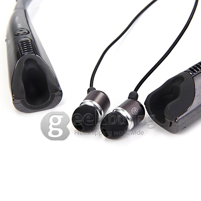 HBS-830 Wireless Bluetooth 4.0+ Apt-X Stereo Handsfree Earphone with Mic Speaker for LG iPhone HTC - Grey