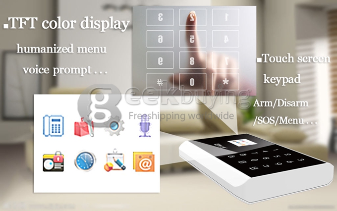 YA-8218-GSM-3 App Controlled Wireless&Wired GSM PSTN Home Alarm Security System Auto Dialer