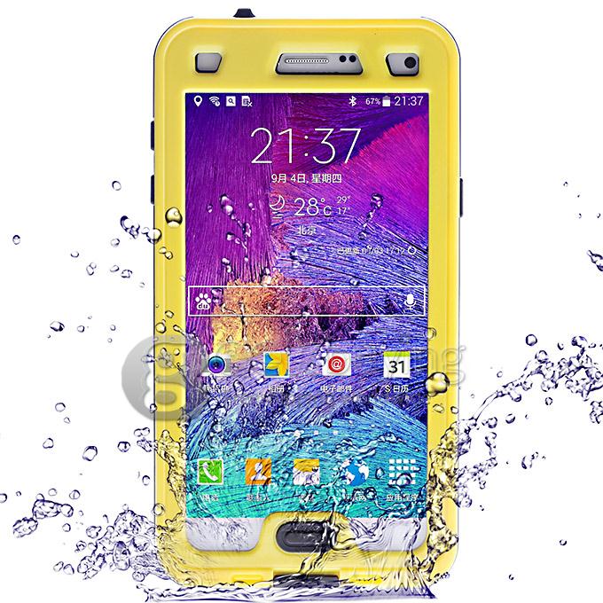 Waterproof Shockproof Dirt/SnowProof Cover Protective Case for for Samsung Note 4 N9100 - Yellow