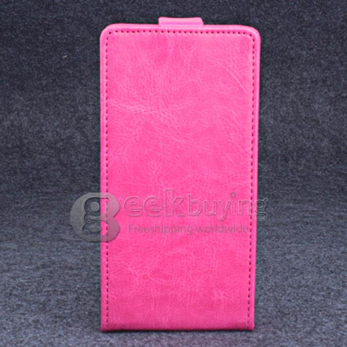 Protective Hard Cover Flip Stand Leather Case for Lenovo A536 -Rose