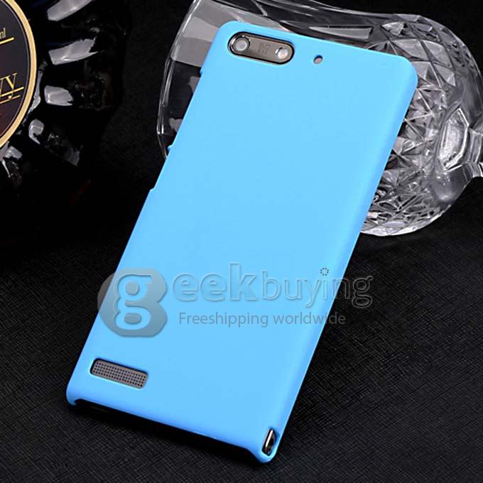 MOSKII Shield PC Back Case Protective Cover for HUAWEI Ascend G6 Smartphone - Sky Blue