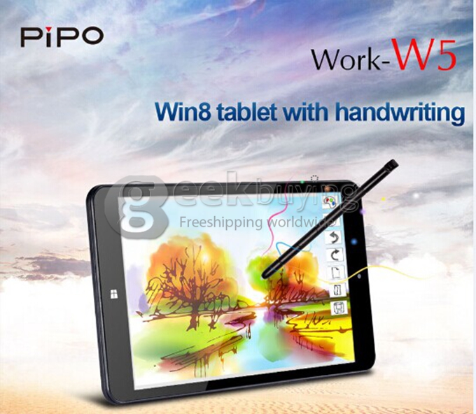 PIPO W5 Intel Z3735G Quad Core 8 Inch Tablet PC Windows 8.1 1280*800 IPS 2GB/32GB Bluetooth - Black