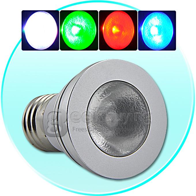 MFX-SD-002 E27 3W RGB LED Bulb Lamp Light 16 Color AC85V-265V + IR Remote
