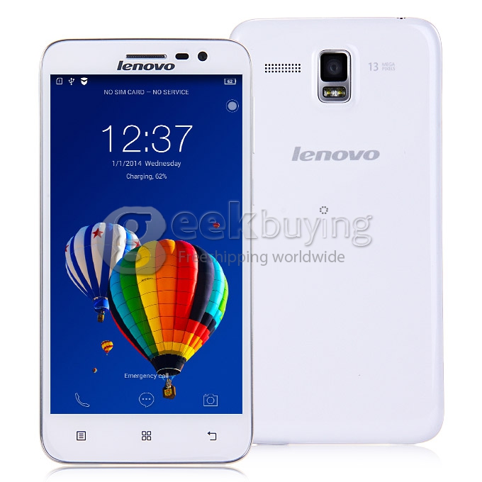 Lenovo A8 A806 1280*720 MTK6592 Octa Core 1.7GHz 5.0inch Android 4.4 Smartphone 2G RAM 16GB ROM 4G HD 13.0MP - White