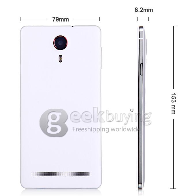JIAKE V13 5.5inch Android 4.4 Phone MTK6572W Dual Core 1.2GHz Smartphone QHD 4GB ROM 2.0MP+0.3MP 3G GPS Smart Wake-White