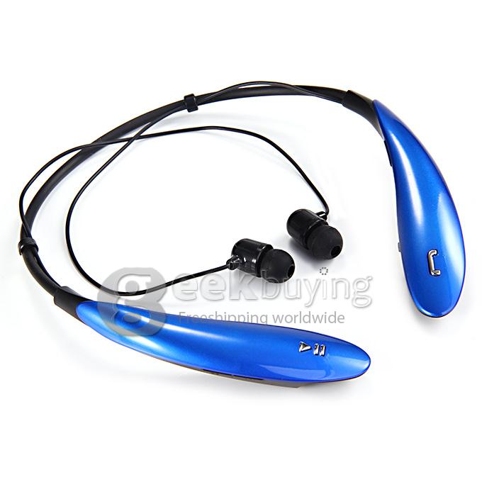 HBS-800 Bluetooth Wireless Headset Headphone Neck Earphone with Mic for iPhone Samsung HTC - Blue