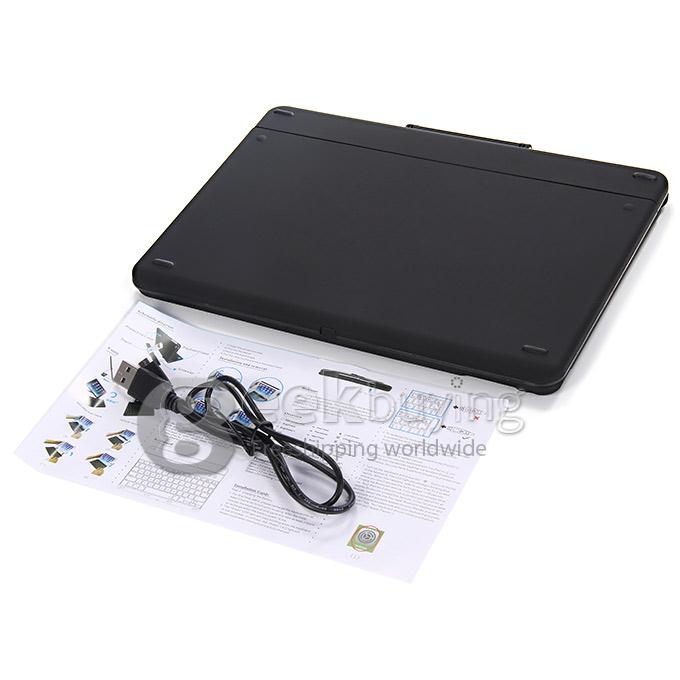 K561C Bluetooth Keyboard 360 Swivel Rotating Stand Case Cover for Apple iPad Air 2 - Black