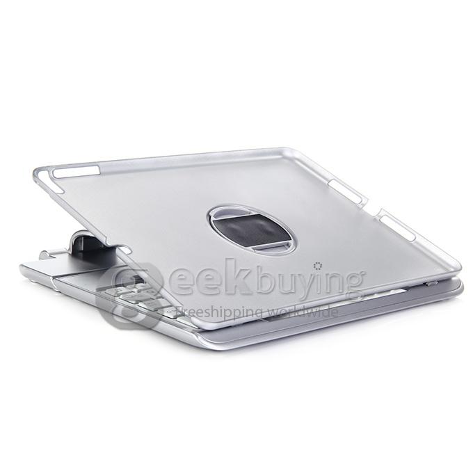 360 Degree Swivel Rotating Stand Bluetooth Keyboard Case Cover For IPad Air 2 iPad 6 - Silver
