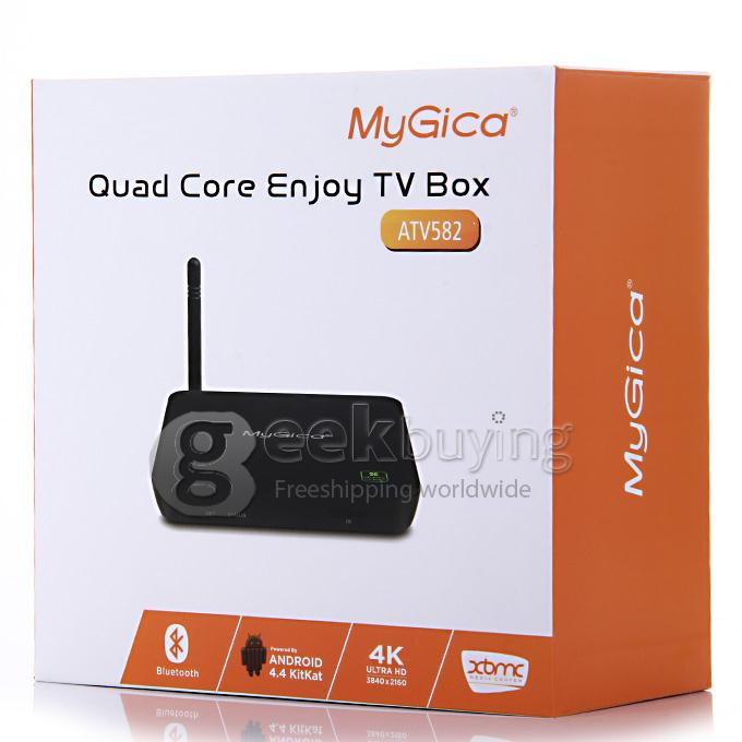 Geniatech MyGica ATV582 4K XBMC TV BOX Amlogic S802-B Quad Core Android 4.4 1G RAM 8G EMMC Bluetooth Dolby Google GMS - Black