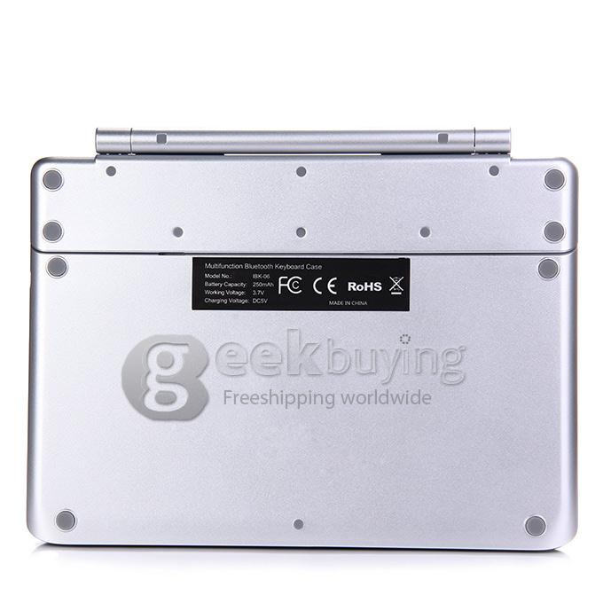 360 Degree Swivel Rotating Stand Bluetooth Keyboard Case Cover For IPad Air 2 iPad 6 - Silver