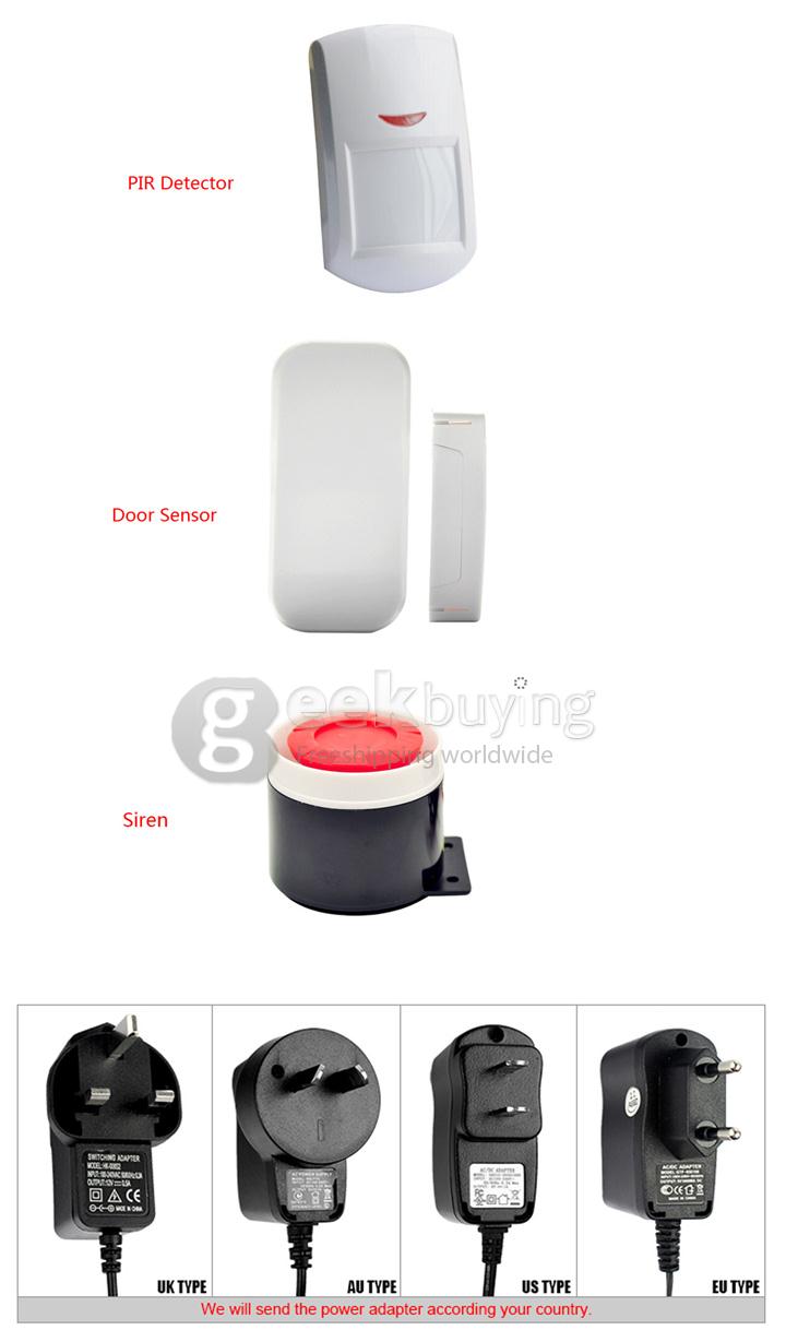 YA-702-GSMPSTN-3 App Controlled Wireless&Wired GSM PSTN Home Alarm Security System Auto Dialer