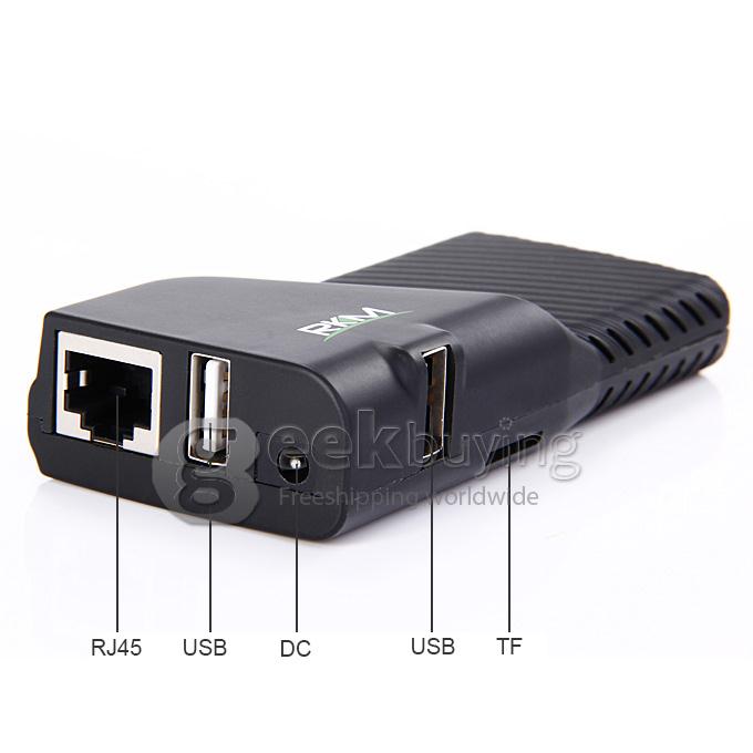 RKM V5 RK3288 TV Dongle Stick RJ45 1000M LAN 2GB RAM 16GB ROM Android 4.4 2.4G/5G WIFI Bluetooth - Black